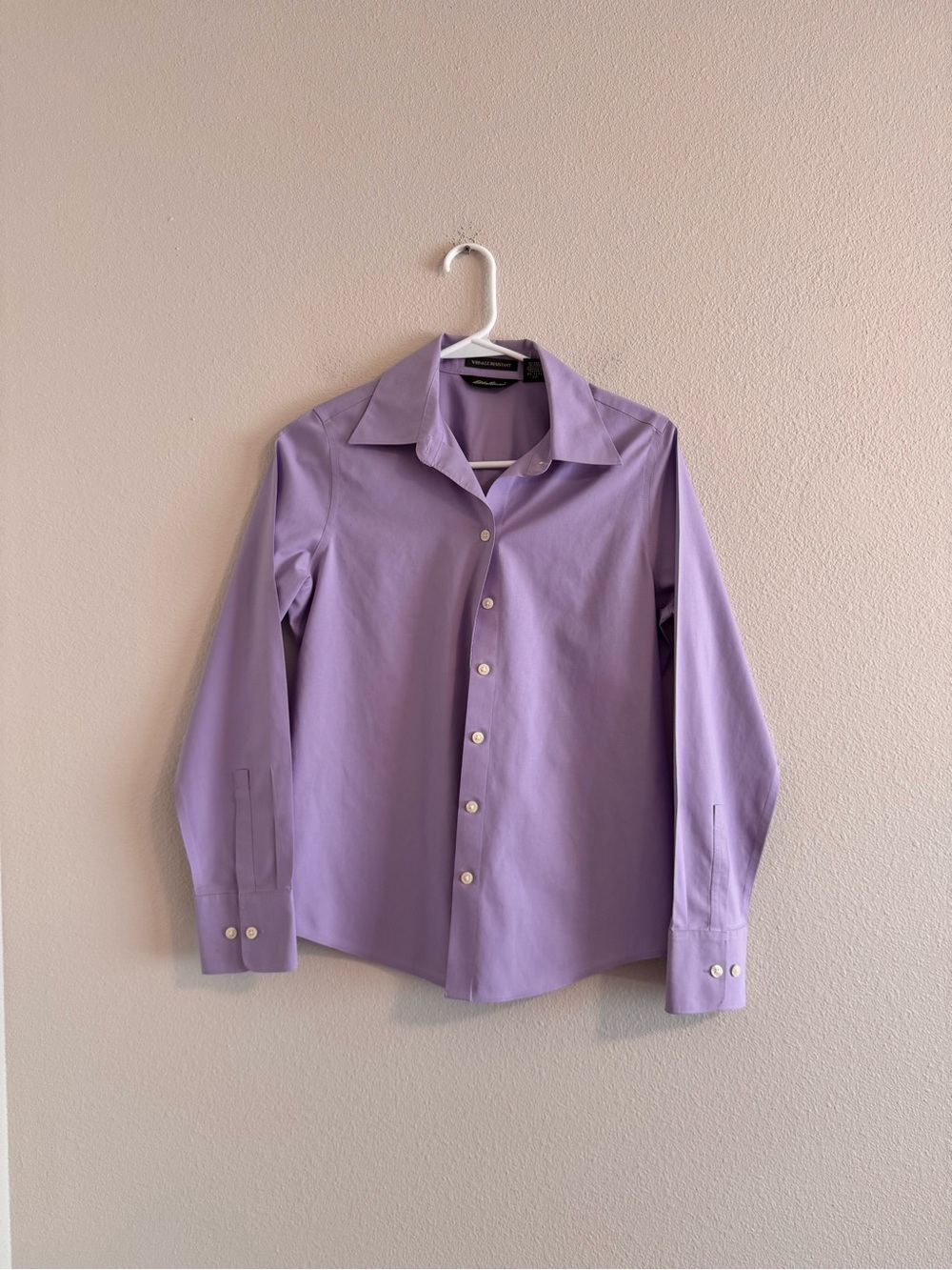 Eddie Bauer Lavender Button-Down Dress Shirt